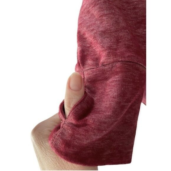 London Hard Rock Cafe Long Sleeve Red Lightweight Hoodie Women’s Size Small - Picture 5 of 6